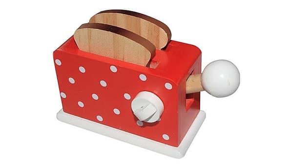 Simpelthen til børn træ brødrister + brød rødt