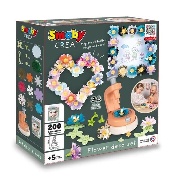 Smoby - Kreativ fritid - 16 blompåfyllningar - För att skapa dekorativa föremål - Tillverkad i Frankrike