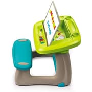 SMOBY Small School Desk - Dubbelsidig skiffer -80 tillbehör - blandad