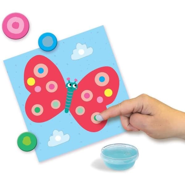 SES CREATIVE - Min första - 3 i 1 Fingermålning, färgläggning och klistermärken