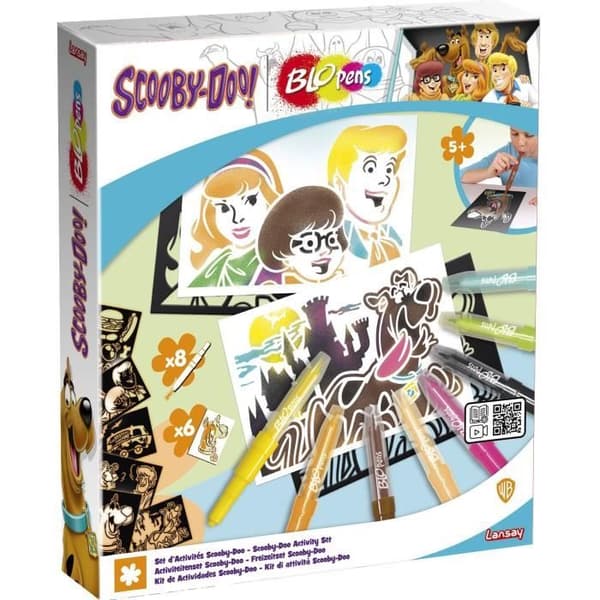 BLOPENS - Uppsättning av Scooby -Doo -aktiviteter - Ritningar och målarbok - 5 år - Lansay