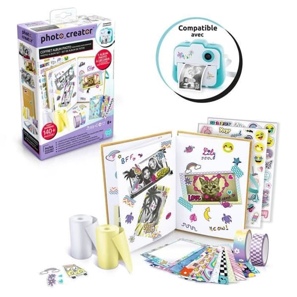 PHOTO CREATOR - Fotoalbumlåda för direktutskriftskamera - Photo Creator-kompatibel - CLK 007 - Canal Toys