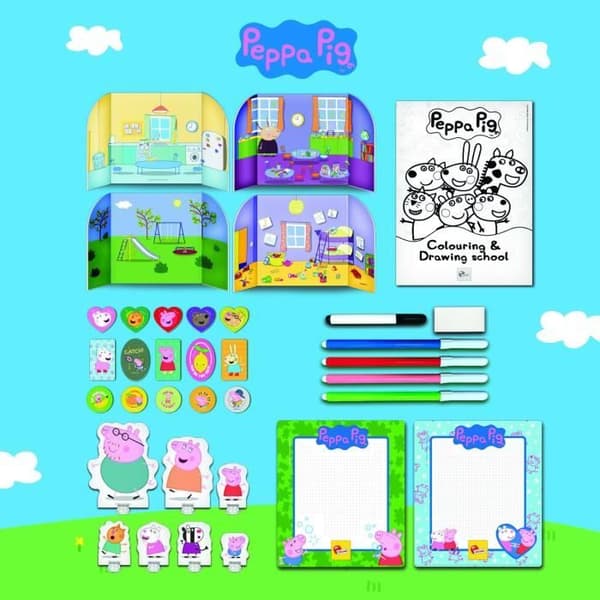 Målarryggsäck och ritskola - Peppa Pig - LISCIANI