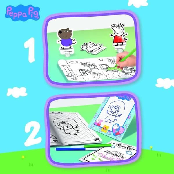 Målarryggsäck och ritskola - Peppa Pig - LISCIANI