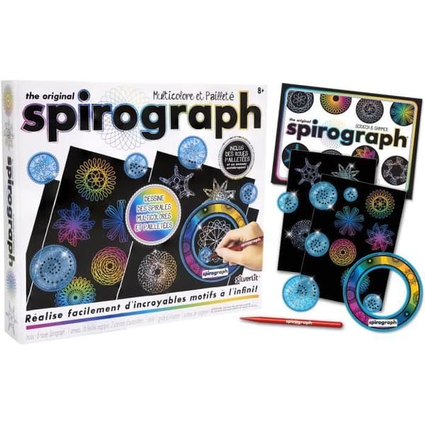 Mångfärgad och glittrig - SPIROGRAF