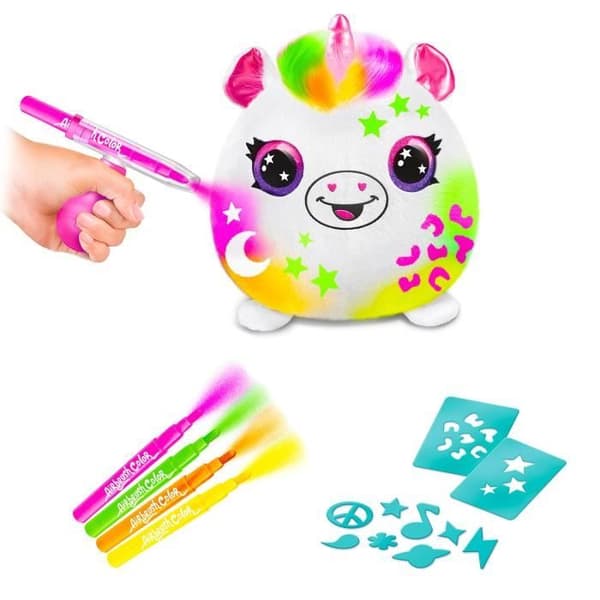 Canal Toys - Airbrush plysch - Neon Squish plysch fat med filtspetsar och schabloner - AIR 022