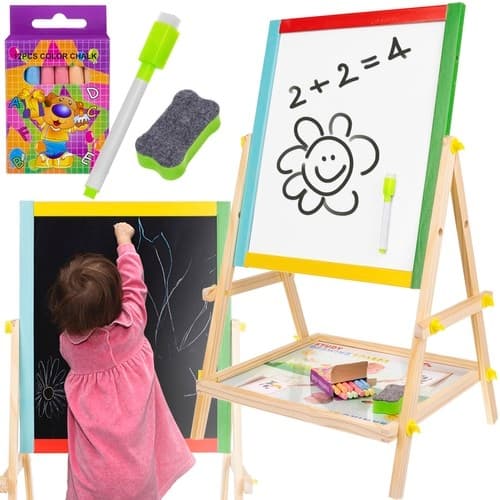 Whiteboard/Blackboard Tavle for Børn - Tosidet
