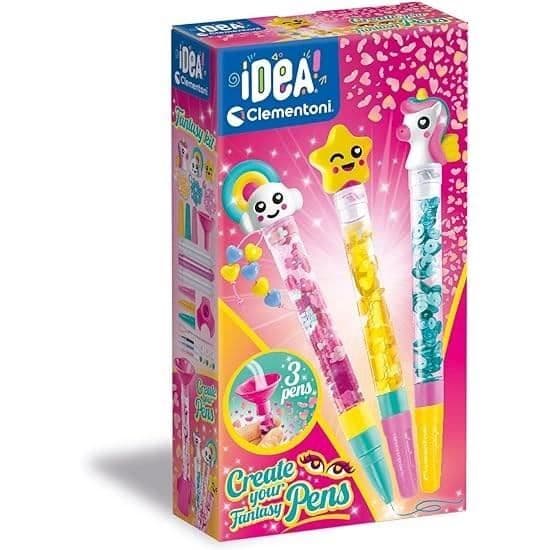 Clementoni - Skapa dina pennor - Mini Pen Workshop - Fantasitema - 3 att skapa - Ålder 6