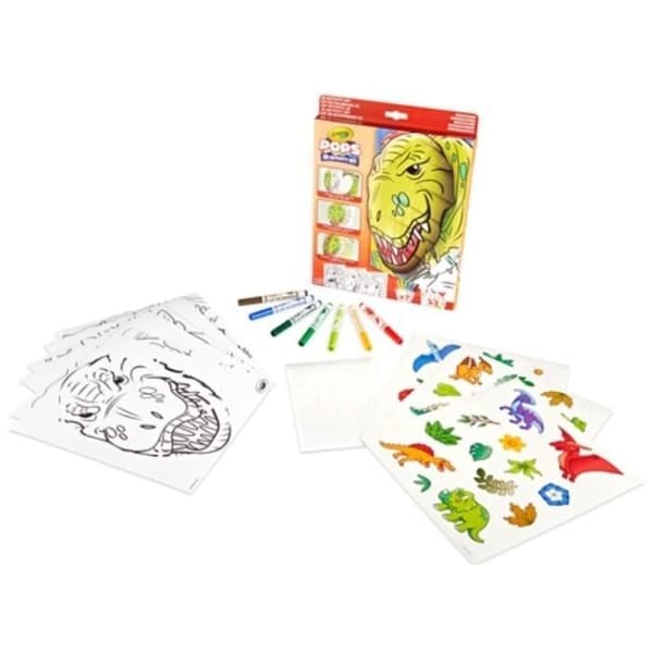 Creative - CRAYOLA - POPS 3D Dinosaurs - Fantastiska 3D dinosaurieteckningar! 6 åringar
