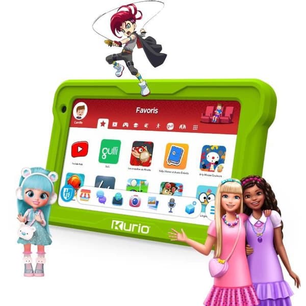 Surfplatta - Kurio - Gulli 7 tum - Android 13 - Föräldrakontroll - 100+ appar