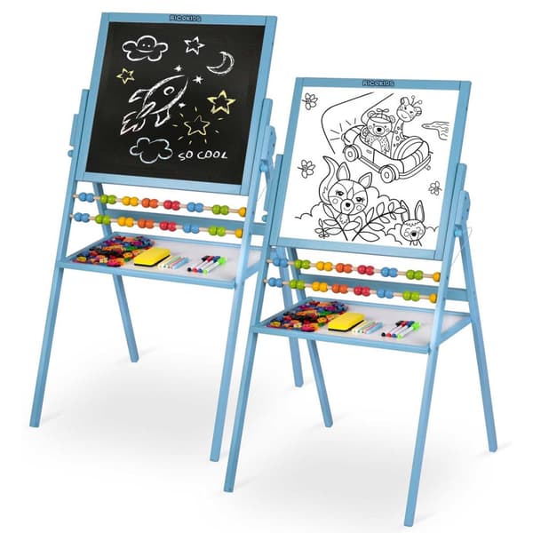 Ricokids magnetisk tavle roterende - blå
