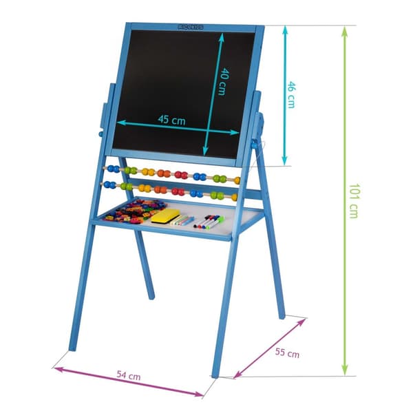 Ricokids magnetisk tavle roterende - blå