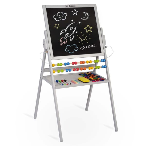Ricokids magnetisk tavle roterende - grå