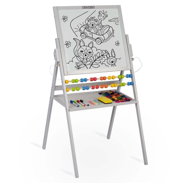 Ricokids magnetisk tavle roterende - grå