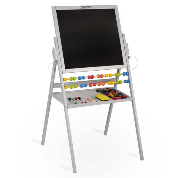 Ricokids magnetisk tavle roterende - grå