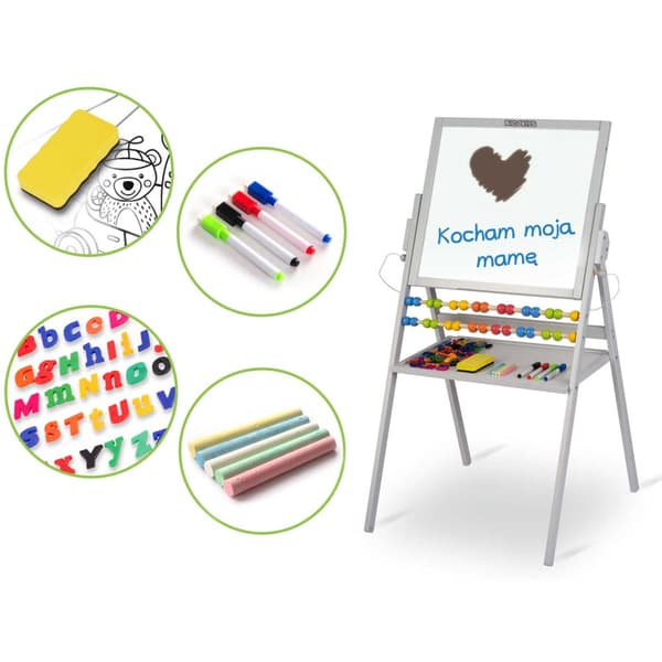 Ricokids magnetisk tavle roterende - grå