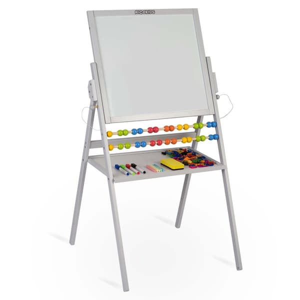Ricokids magnetisk tavle roterende - grå