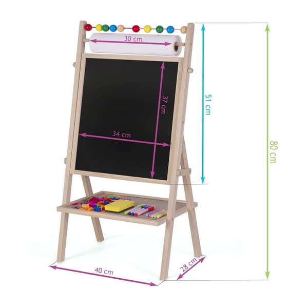 Ricokids magnetisk tavle roterende tavle