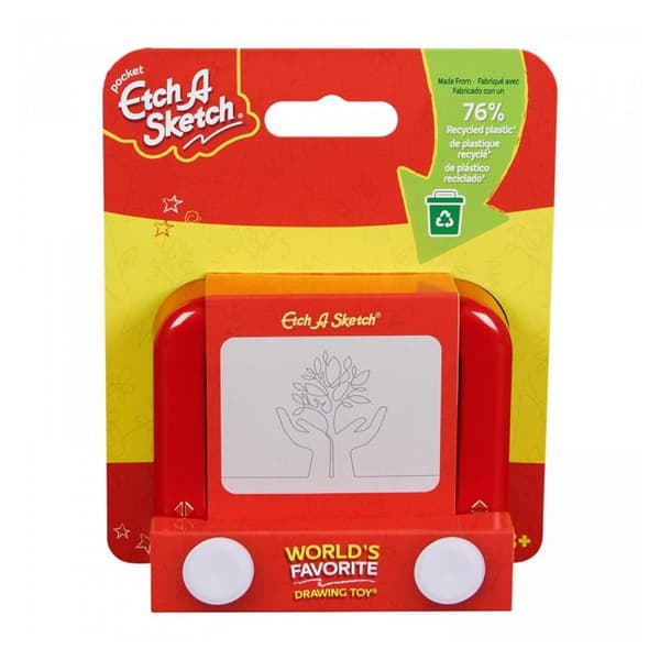 Etch A Sketch - Etch A Sketch Återvinningsbar version - Skapa ritningar från 3 år - Röd - Blandat