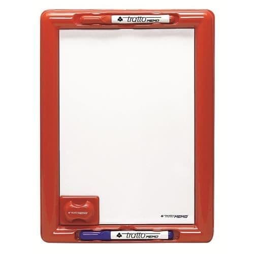 TRATTOaaWHITEBOARD MED MARKERING OCH SUMMERING (LITEN STORLEK)