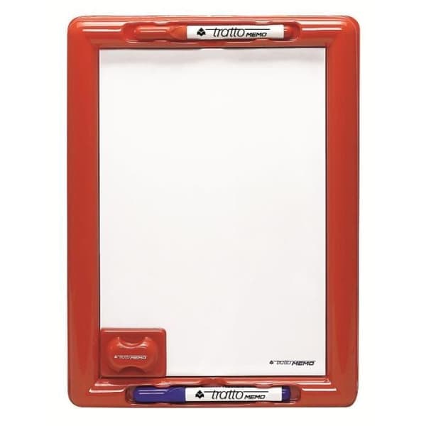 TRATTOaaWHITEBOARD MED MARKERING OCH SUMMERING (LITEN STORLEK)