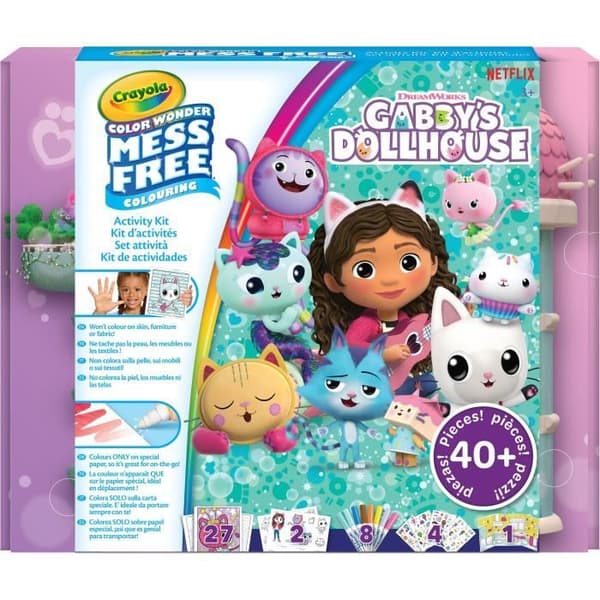 Färgläggning - CRAYOLA - Color Wonder Activity Kit Gabby's Dollhouse - Färgglad aktivitetslåda! 3 åringar