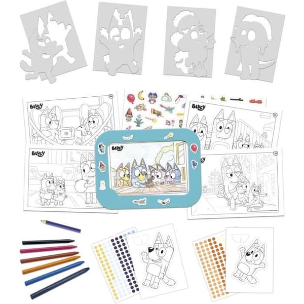 Kreativt set - EDUCA - Dekoration och modellering av Bluey karaktärer - 3 aktiviteter för 3-åringar