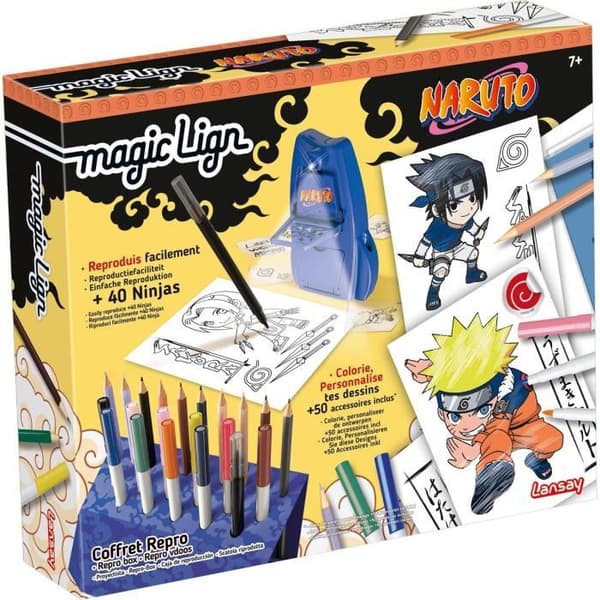 Magic Lign - LANSAY - Naruto Repro Box - 100 illustrationer - från 7 år och uppåt