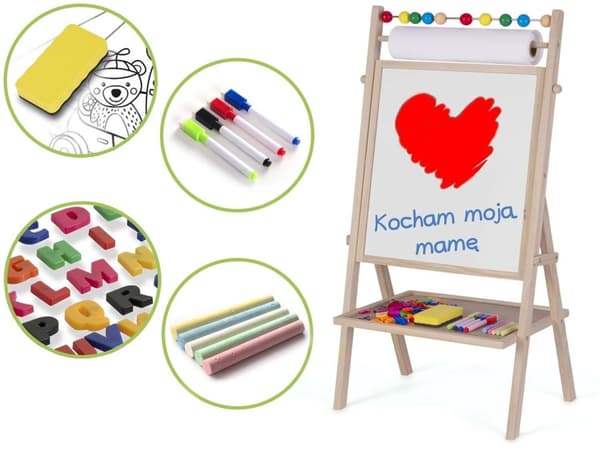 Mångsidig Magnetisk Klassrumsstavla med Abakus & Pappersrulle för Lärare