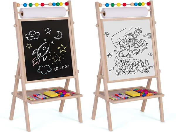 Mångsidig Magnetisk Klassrumsstavla med Abakus & Pappersrulle för Lärare