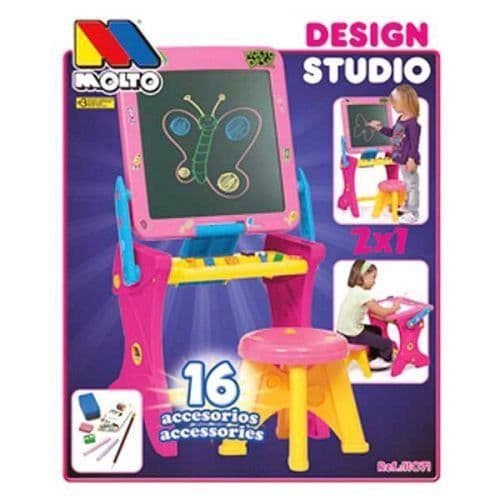 2 i 1 bord Design Studio Moltó - MOLTO varumärke - Bredd 90 cm - Huvudfärg Vit