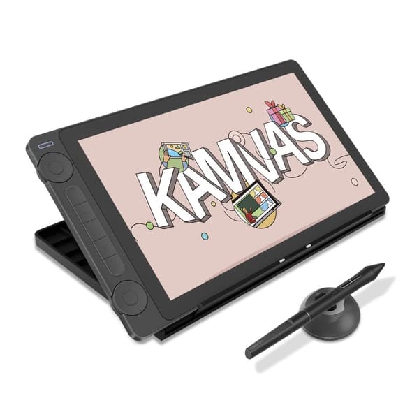 Huion Kamvas 13,3" Ritplatta, 16384 Trycknivåer, 1920 x 1080 Upplösning,Svart med stativ