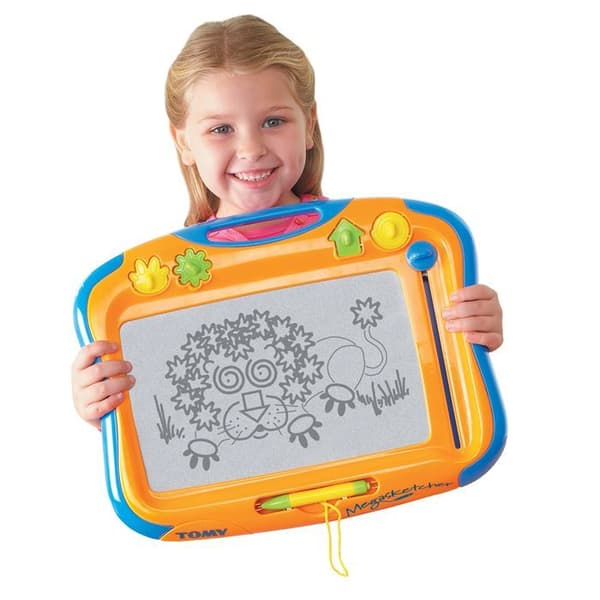 TOMY - Megasketcher magisk skiffer - Magnetisk penna och magnetkuddar - Blandat - Från 3 år
