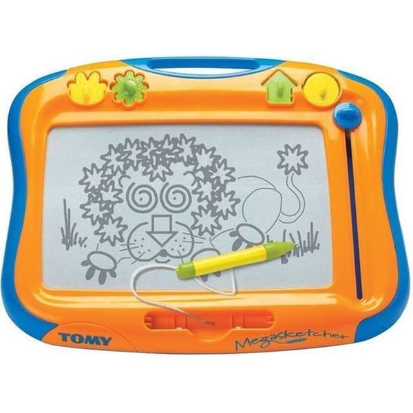TOMY - Megasketcher magisk skiffer - Magnetisk penna och magnetkuddar - Blandat - Från 3 år
