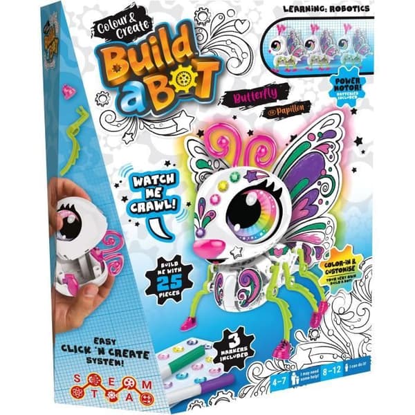 CRAYOLA Färglägg och skapa interaktiv robotfjäril att bygga och anpassa - från 4 år och uppåt