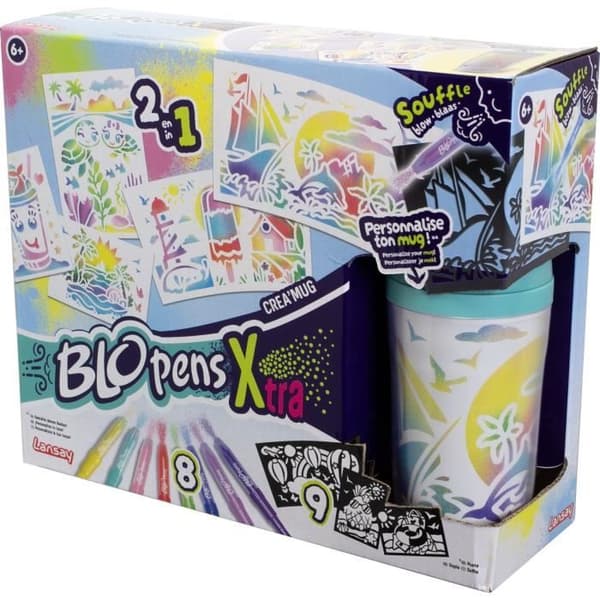 Blopens - LANSAY - Créa'mug - 9 stenciler - 1 mugg - Från 6 år