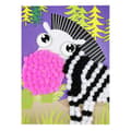 Miniatyrbild 1 av 3: Tavla med pomponger - Aktivitet för barn - Zebra