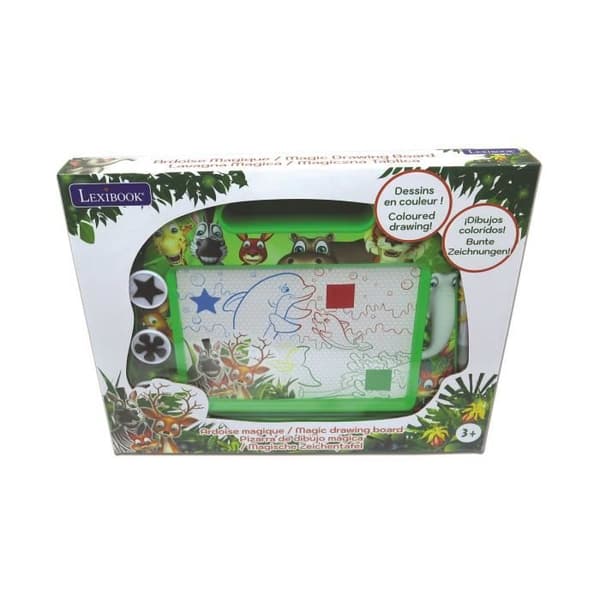 Magic slate Animals A5-format med magnetiska tillbehör för färgteckning - LEXIBOOK