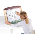 Miniatyrbild 4 av 4: Janod träbordsskiffer - Dubbelsidig för kritor och raderbara markörer - Från 3 år