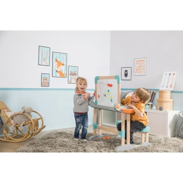 Modulo Space skrivbord - SMOBY - Skrivbord konverterbart till en dubbelsidig skiva - 80 tillbehör ingår