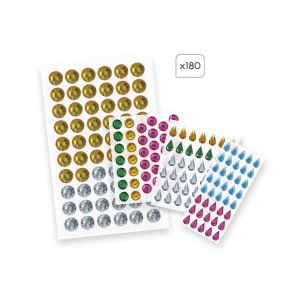 Min Konst & Hantverk – Från 3 År – Stora Strass – 4 Tavlor – Kreativ Kit för Barn