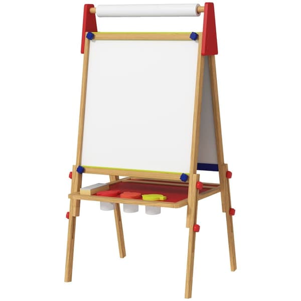 Børns Staffeli, 3-i-1, 61x47x113 cm, Naturligt Træ