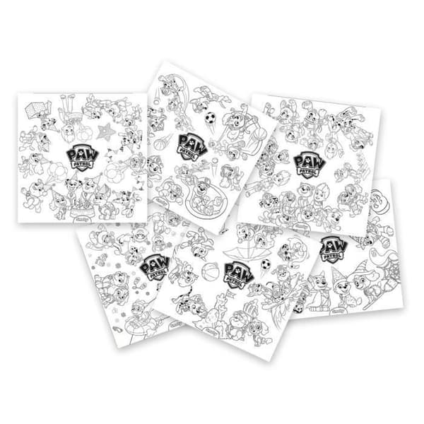 Smoby - Målarrefill för barnens kreativa bord - 10 Paw Patrol målarbilder
