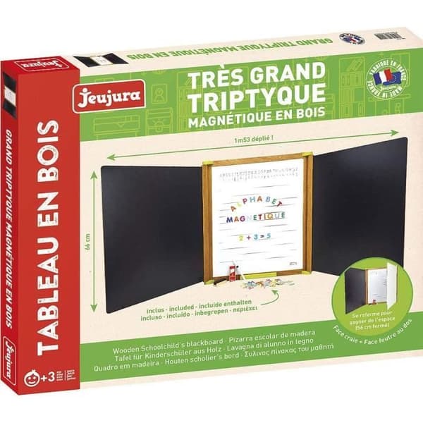 JEUJURA Stor trätriptyk - Magnetisk