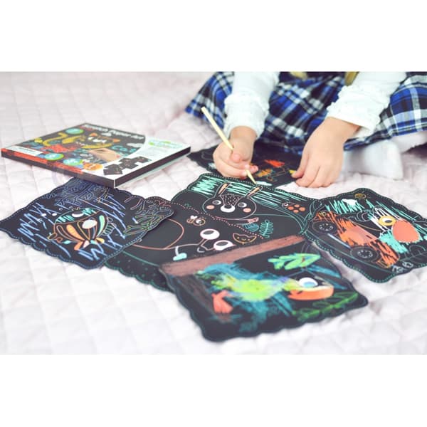 WOOPIE ART&FUN Creative Scratch Art sæt til børn – 7 dele