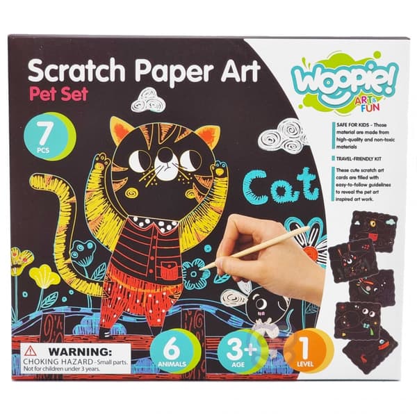 WOOPIE ART&FUN Creative Scratch Art sæt til børn – 7 dele