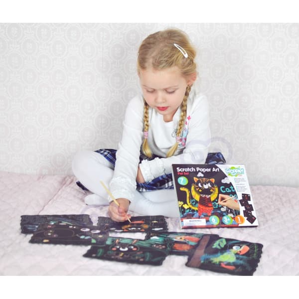 WOOPIE ART&FUN Creative Scratch Art sæt til børn – 7 dele