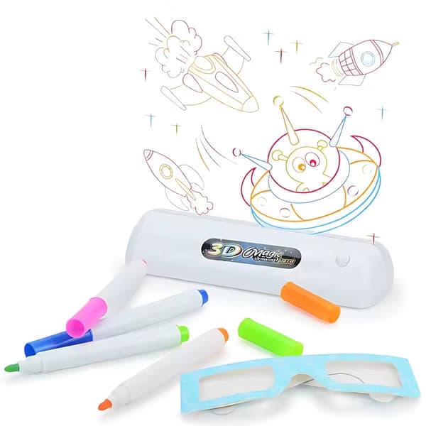 WOOPIE Magnetisk 3D-ritbräda med LED-bakgrundsbelysning