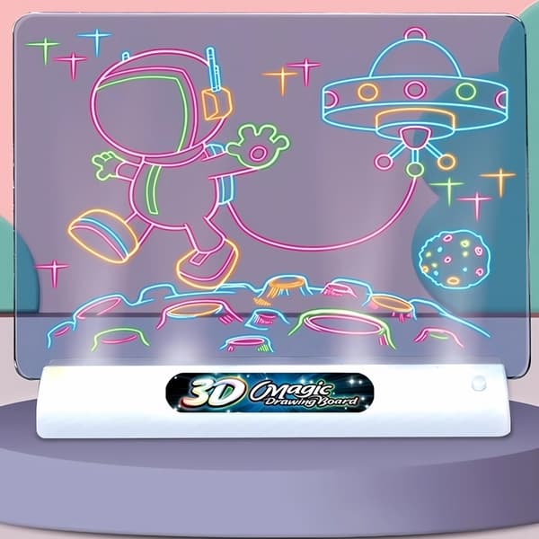 WOOPIE Magnetisk 3D-ritbräda med LED-bakgrundsbelysning