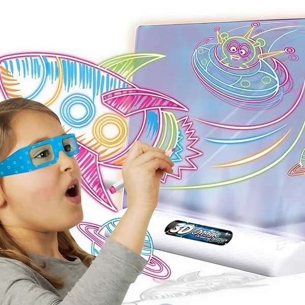 WOOPIE Magnetisk 3D-ritbräda med LED-bakgrundsbelysning